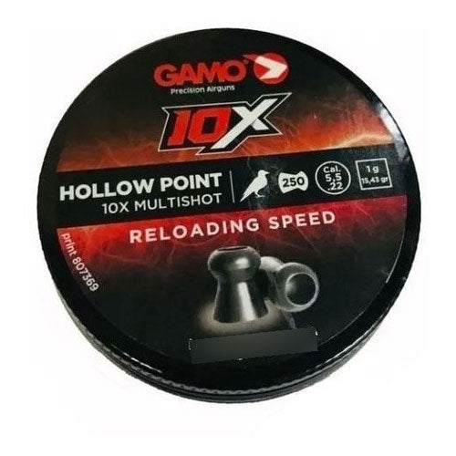 Diabolos 5.5 Gamo 10x Hollow Point Expansivo Preciso 250 Pzas